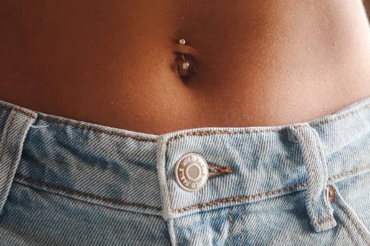 Belly Ring - 14K Gold Plated 10mm with CZ Bezel Ball